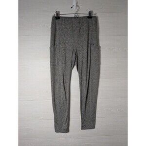 Pink Republic Grey SPACEDYE Leggings Large High Waisted Activewear Pockets L EUC